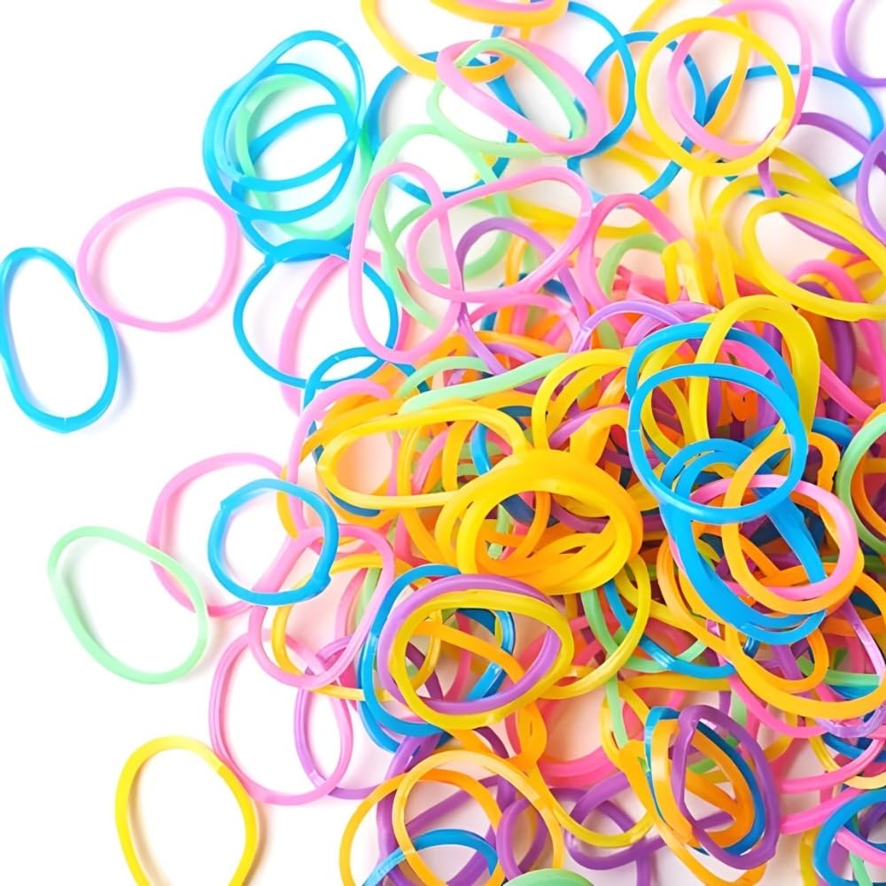 Touch Of Nature 500 Value Pack Loom Bands, Assorted, Includes 25 Plastic Claps, Pastel Green/Orange/Pink/Purple/Yellow/Turquoise