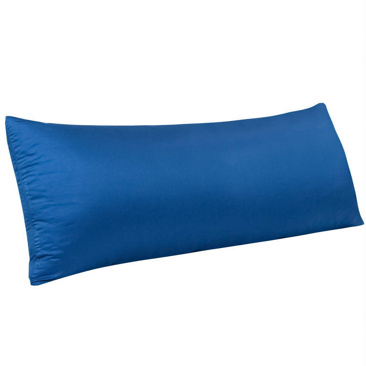 Ntbay Zippered Satin Body Pillow Pillowcase, Silky Slip Cooling Body Pillow Cover, Long Side Hidden Zipper, 20X54 Inches, Royal