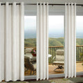 Flax Linen Curtains 90 Inch Length 2 Panels Set For Living Room Grommet Drapes Light Filter Semi Sheer Opaque Tan Beige Curtains