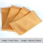 Satin Chair Sashes Ties - Babenest Upgraded 50 Pcs Chair Ribbons Bows For Wedding Banquet Party Christmas Baby Shower Events Decoration (Gold)