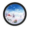alblinsy Round Photo Frame Wooden Wall Hanging Picture Frames for Home Office Wall Decor (Black, 10 inch)