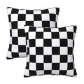 Checkered Pillow Covers 18x18 in Couch Black and White Plaid Pillow Case Sets of 2 Modern Decorative Square Throw Pillows for Ho