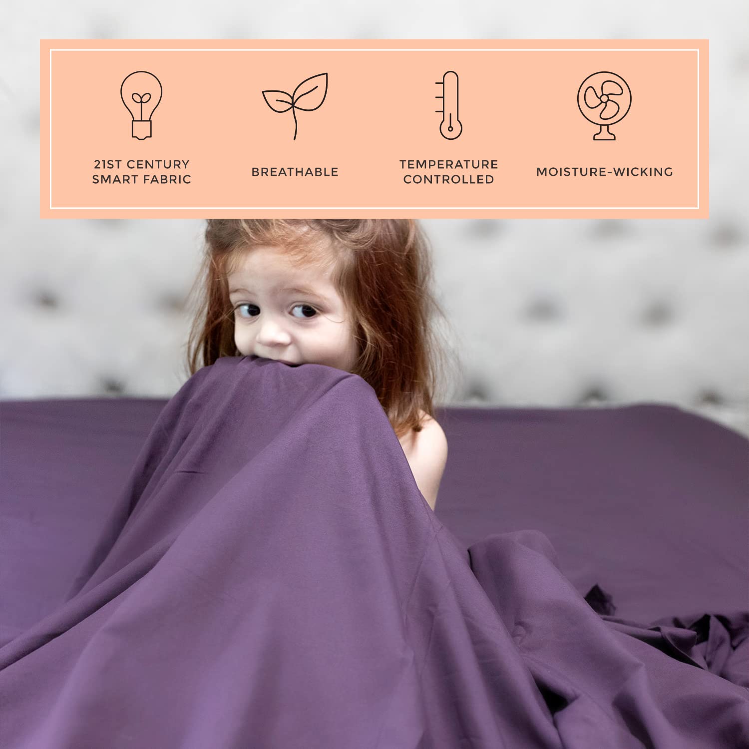 Peachskinsheets Eggplant Sheet Set - 1500Tc Level Of Softness - Extra Soft Cooling Sheets For Hot Sleepers And Night Sweats - Re