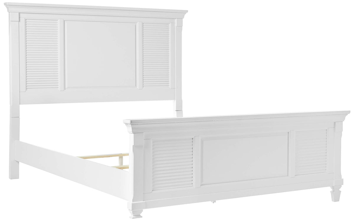 Alpine Furniture Winchester Shutter Panel Bed, Queen Size