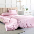 Satin Bed Sheets California King Size Sheets Set, Pink Silk Sheets, 4 - Pieces Soft Bedding Set With 1 Deep Pocket Fitted Sheet,