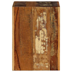 vidaXL Solid Reclaimed Wood Stool - Antique-Style Multifunctional Furniture with Storage, Diverse Wood Types, Polished Painted Lacquered Finish, 15.7"x11.8"x15.7" Dimensions