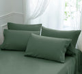Aormenzy Microfiber Pillow Cases - Queen Size Set Of 4-1800 Thread Count Ultra Soft Green Pillowcases - Wrinkle Resistant Pillow