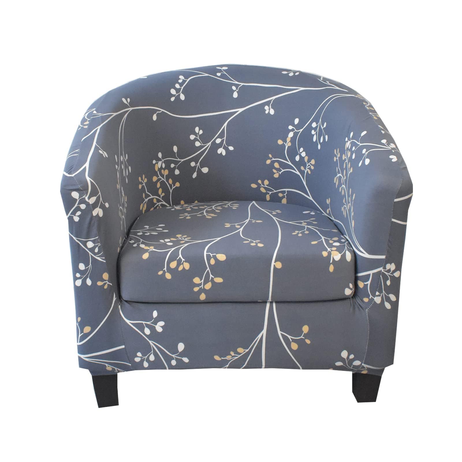 Crfatop 2 Piece Club Chair Slipcover Velvet Tub Chair Slipcover Armchair Covers Soft Printed Round Barrel Chair Covers Couch Cov