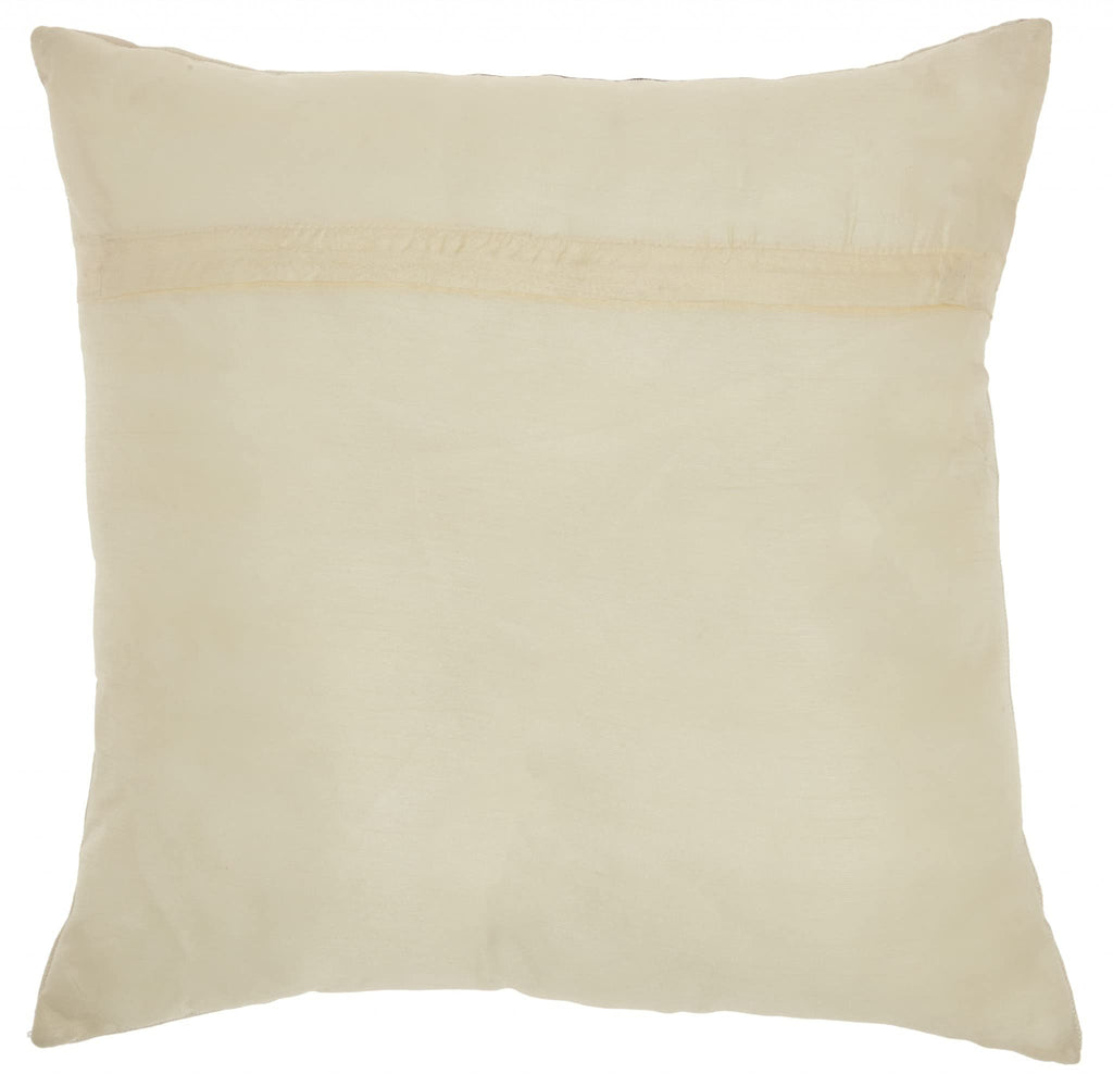 HomeRoots Multicolor 100% Cotton Contemporary Girl with Hat Throw Pillow