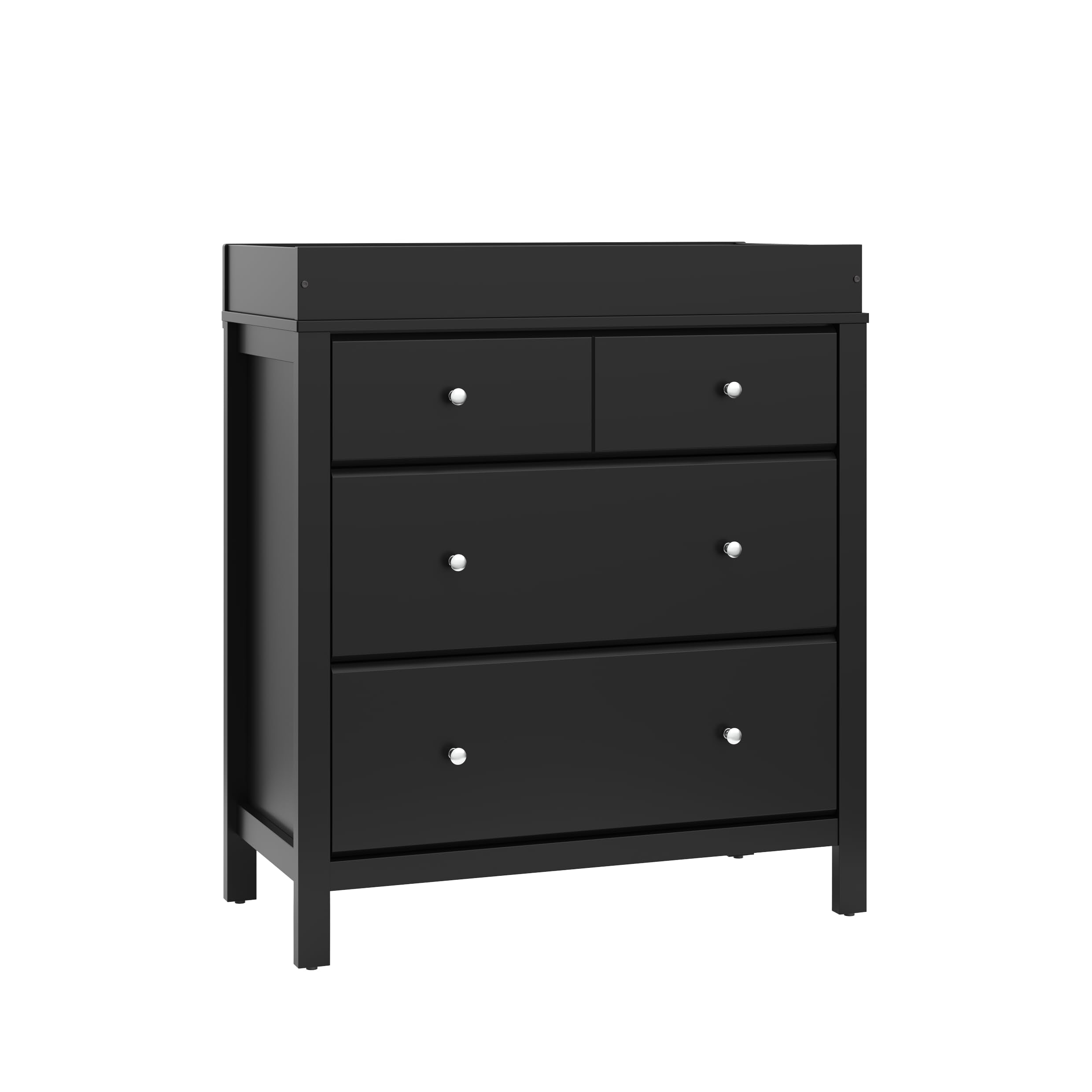 Storkcraft Carmel 3 Drawer Chest with Changing Topper (White) - GREENGUARD Gold Certified, Includes Removable Changing Table Top