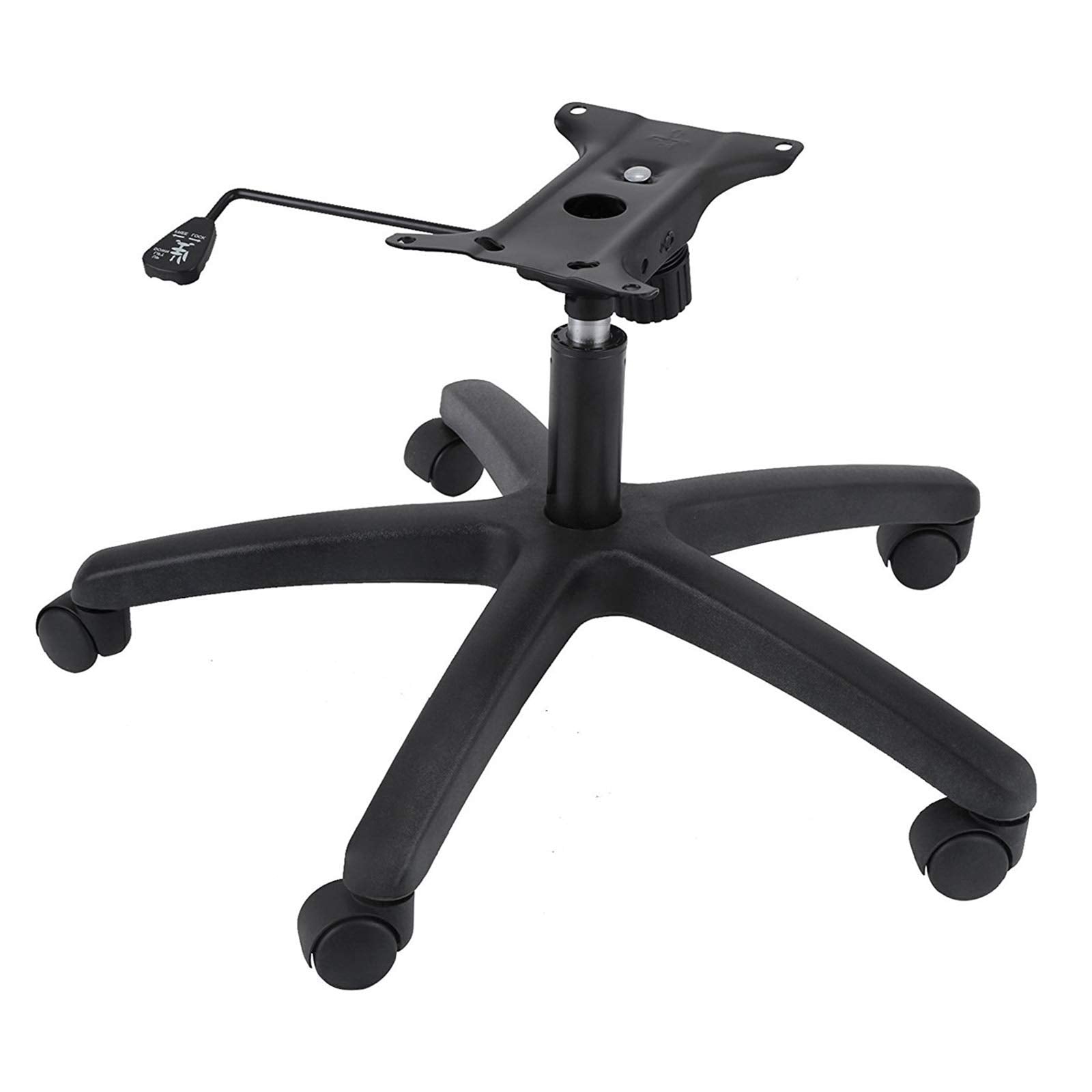 Bltpress Chair Base Replacement, 28 Inch Office Chair Base, Swivel Chair Base Replacement 330 Lbs Weight Capacity Height Adjustable Complete Under Seat Kit
