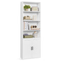 VASAGLE Custos Collection - Bookshelf, 6-Tier Tall Bookcase, Book Shelf with Doors, Open Storage Shelf, 9.4 x 23.6 x 68.9 Inches