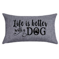 NIDITW Nice Gift with Inspirational Words Life is Better with A Dog Waist Lumbar Throw Pillow case Cushion Cover Pillowcase for 