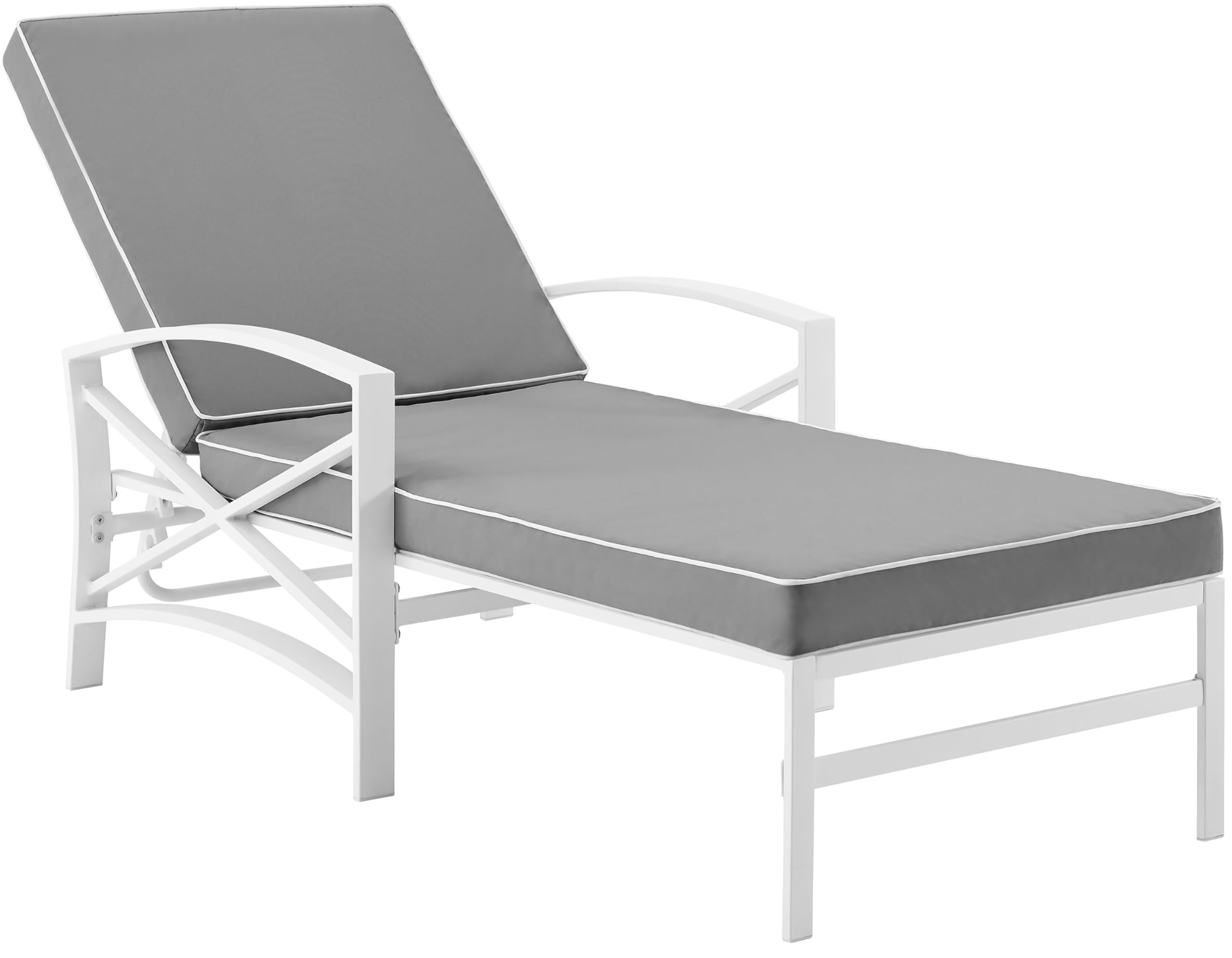 Crosley Furniture Kaplan Reclining Outdoor Chaise Lounge Chair