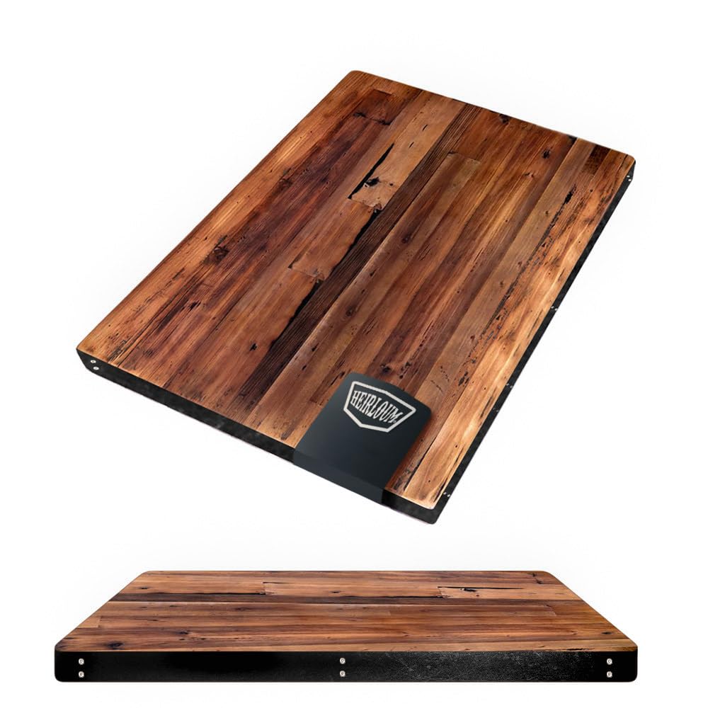 Heirloum Reclaimed Wood Table Top - Rustic Recycled Solid Wooden Piece Perfect For Counters, Kitchens, Dining And Coffee Table T