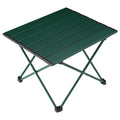 Tesouro Portable Camping Table,Folding Side Table Aluminum Top for Outdoor Cooking, Hiking, Travel, Picnic (Blackish Green-Mediu