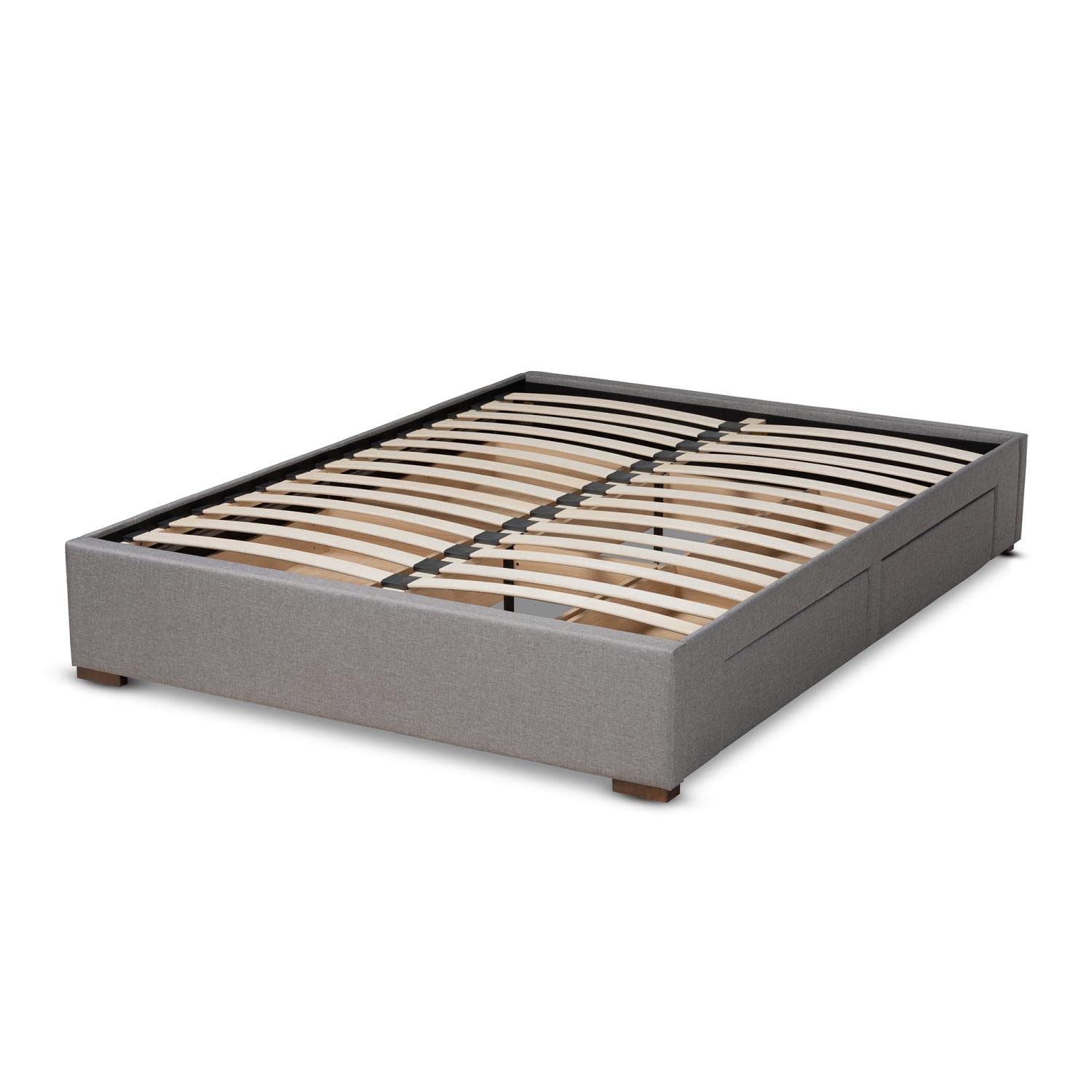 Baxton Studio Leni King Size Platform Storage Bed Frame