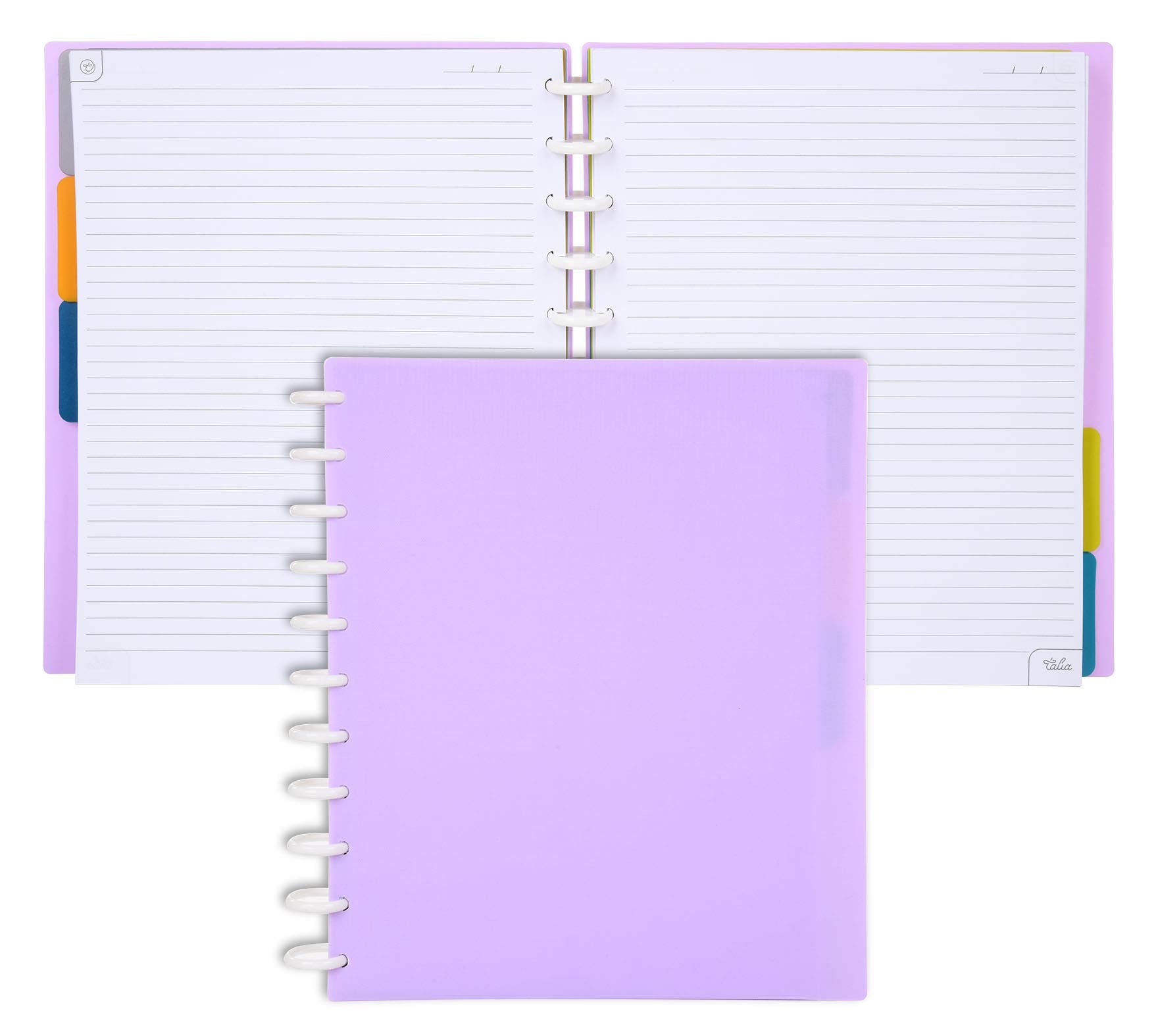 Talia Discbound Notebooks, Planner, Customizable, (Lavender, Letter (8.5In X 11In))