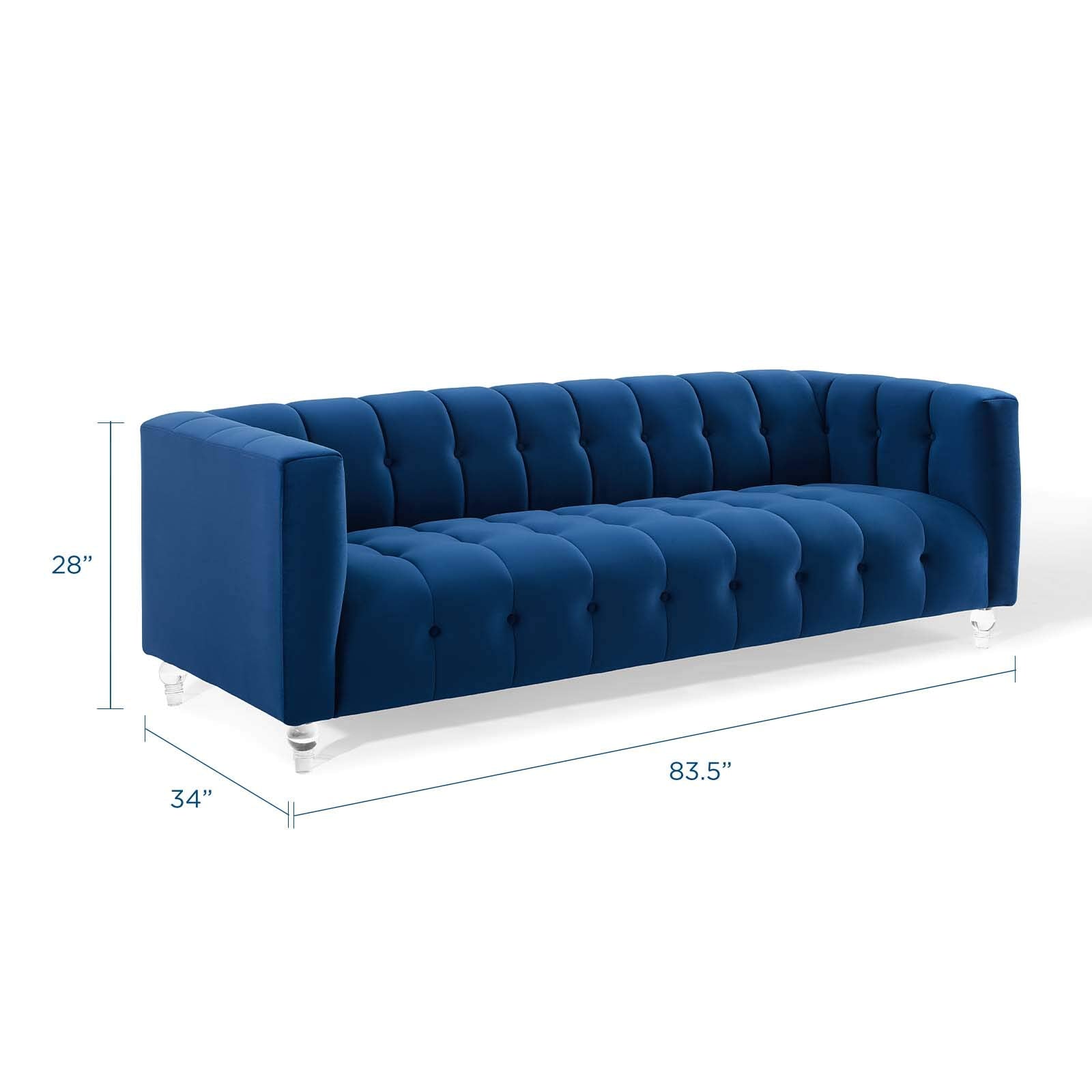 Modway Mesmer Sofas, Navy