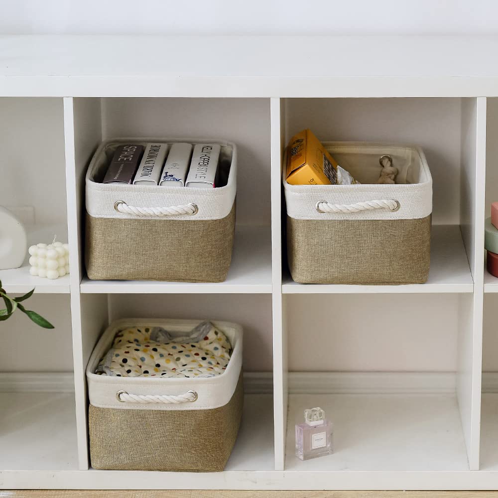 Thewarmhome Storage Basket For Shelves - 1 Pack 14X10X6.7 Inch Collapsible Storage Bins Storage Boxes For Organizing For Laundry