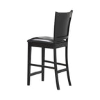 Coaster Furniture Jaden Transitional Upholstered Counter Height Dining Chair (Set of 2) Black Faux Leather Polyurethane Espresso Brown 100959