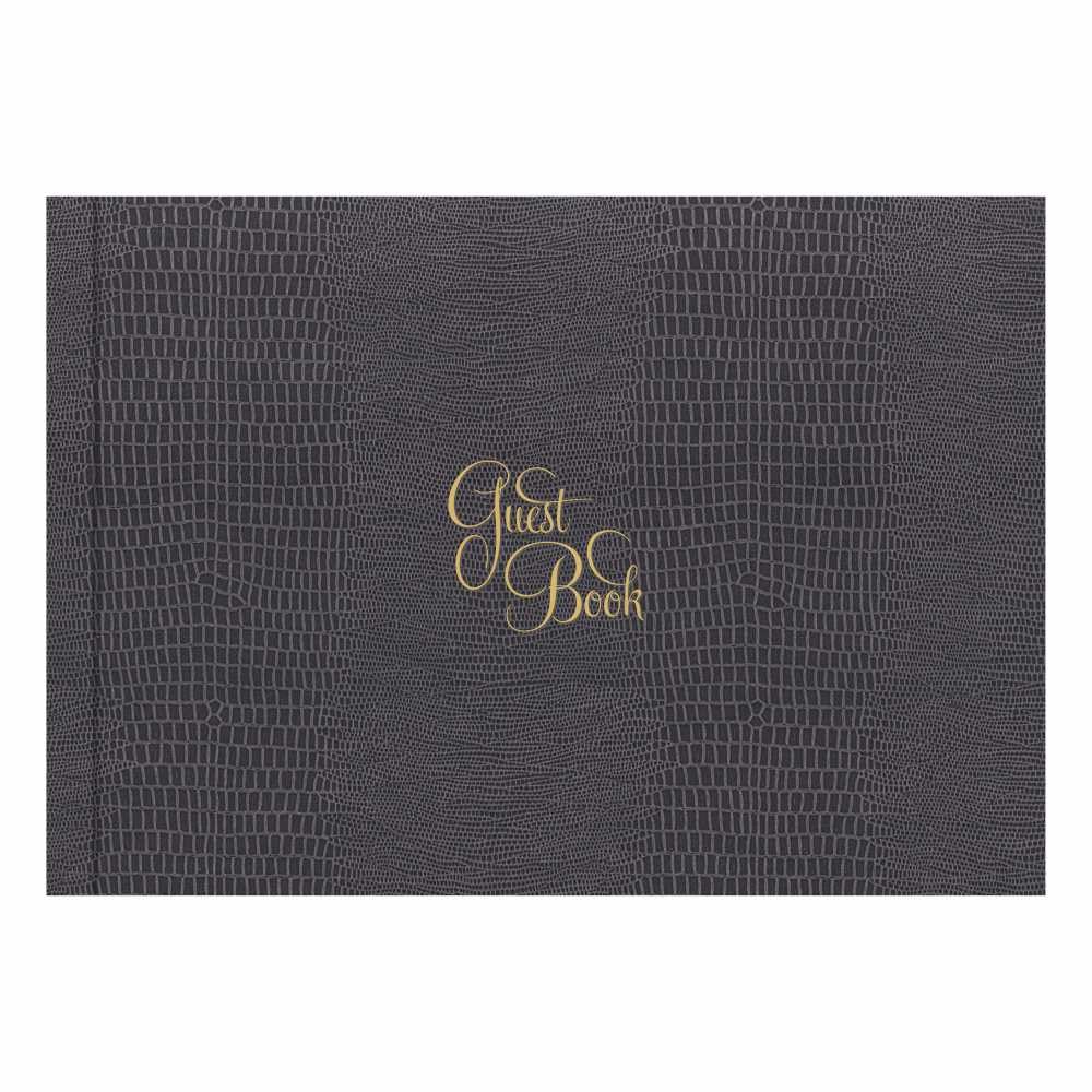 Visitors Register Book - Hard Bound - Cloth Cover With Hot Foil Design - Size 22X25Cm - Landscape Opening - 80 Gsm - 144 Pages F