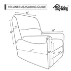 Easy-Going 4 Pieces Microfiber Stretch Recliner Slipcover - Spandex Soft Fitted Sofa Couch Cover, Washable Furniture Protector With Elastic Bottom For Kids, Pet(Recliner, Gray)