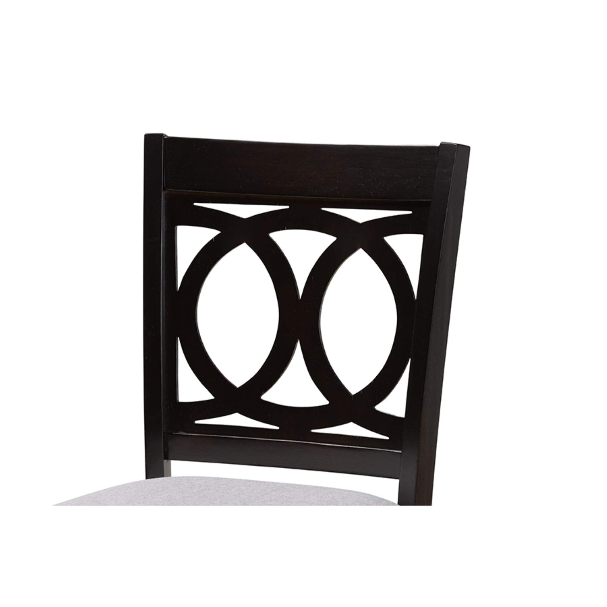 Baxton Studio Carson Modern and Contemporary Grey Fabric Upholstered and Espresso Brown Finished Wood 2-Piece Bar Stool Set