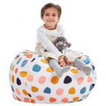 Nobildonna Stuffed Animal Storage Bean Bag Chair Cover Only for Kids Girls Toddler, Large Beanbag Chair Without Filling for Orga