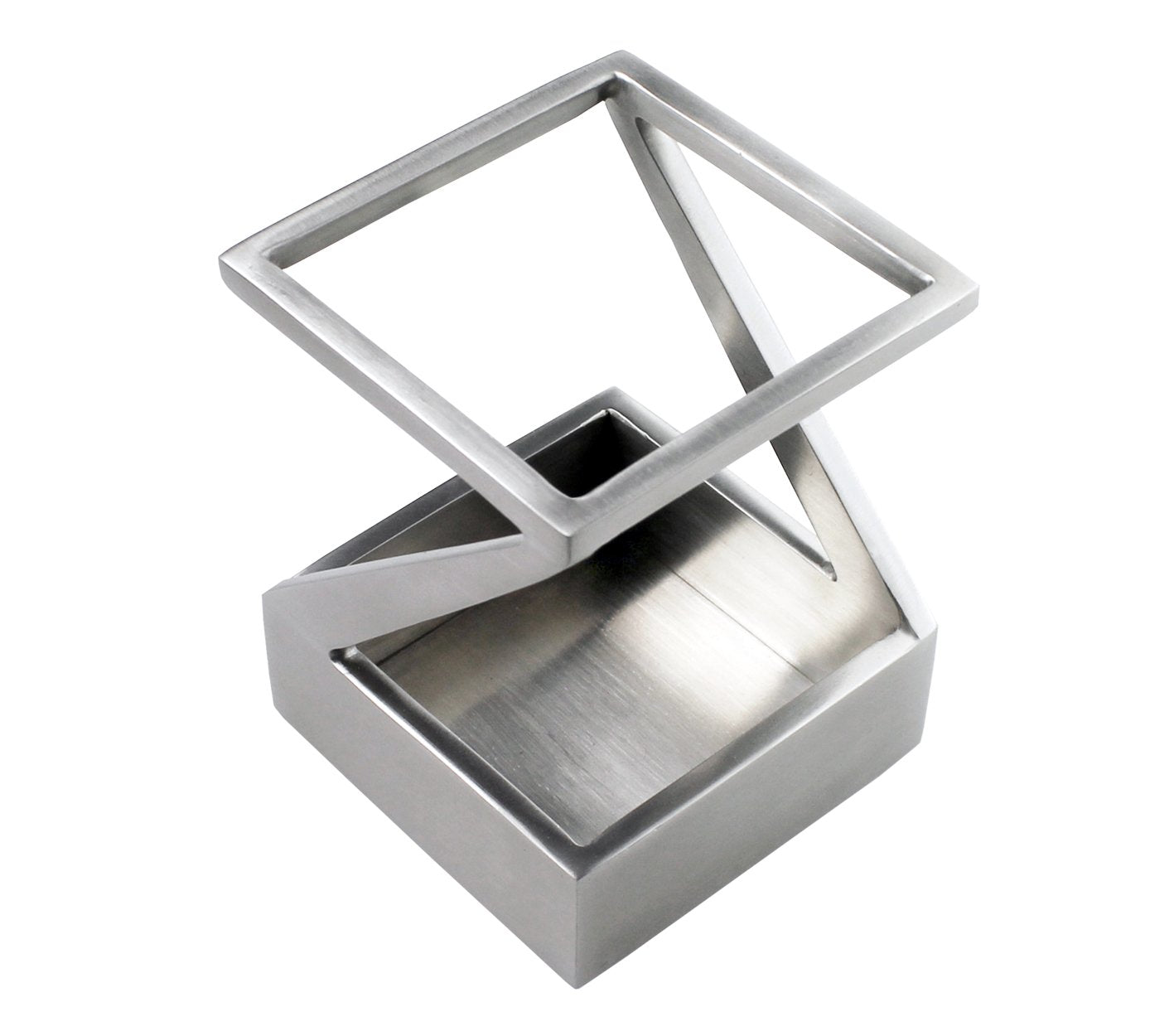 Artsondesk Modern Art Pen And Pencil Holder St203 Stainless Steel Silver Color Patented High-End Deck Accessory Desktop Pen Case