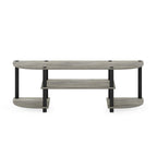 Furinno Turn-S-Tube Wide TV Entertainment Center, Oak Grey/Black