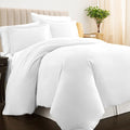 Pizuna Pure 100% Cotton Twin Duvet Cover With Shams, Luxurious 400 Thread Count Long Staple Cotton Sateen Weave With Hidden Butt