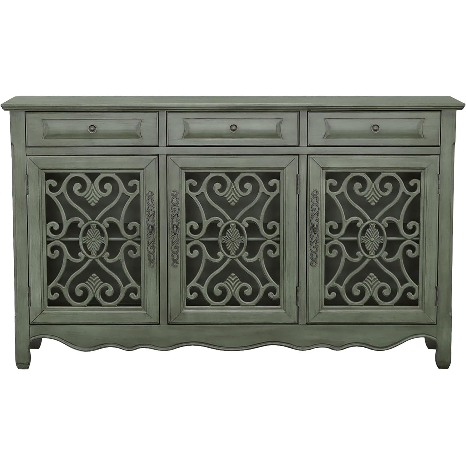 Coaster Home Furnishings Madeline 3-Door Accent Cabinet Antique Green