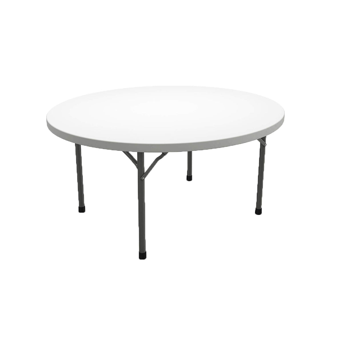 Mayline Event Series Round Folding Table 60&quot;Dia., White Top/Dark Gray Base