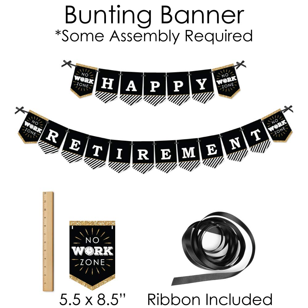 Big Dot Of Happiness Happy Retirement - Banner And Photo Booth Decorations - Retirement Party Supplies Kit - Doterrific Bundle
