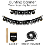 Big Dot Of Happiness Happy Retirement - Banner And Photo Booth Decorations - Retirement Party Supplies Kit - Doterrific Bundle