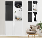 Pi Classroom Door Window Cover Set Of 2 Blackout Side Door Window Thermal Insulated Privacy Tie Up Blackout Small Window Covering With Touch Fastener For Front Door 40 Inches Long (W12Xl40-2Pc,Black)