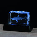 Qianwei 3D Crystals Shark Gifts for Shark Lovers,Shark Decor Glass Figurine Shark Jaw Stuff Birthday for Lovers,Keepsake&Paperwe