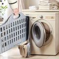 Durable & Breathable Boho Style Foldable Laundry Basket With Handles | Plastic Rectangular Design, WallMounted Square Polypropy
