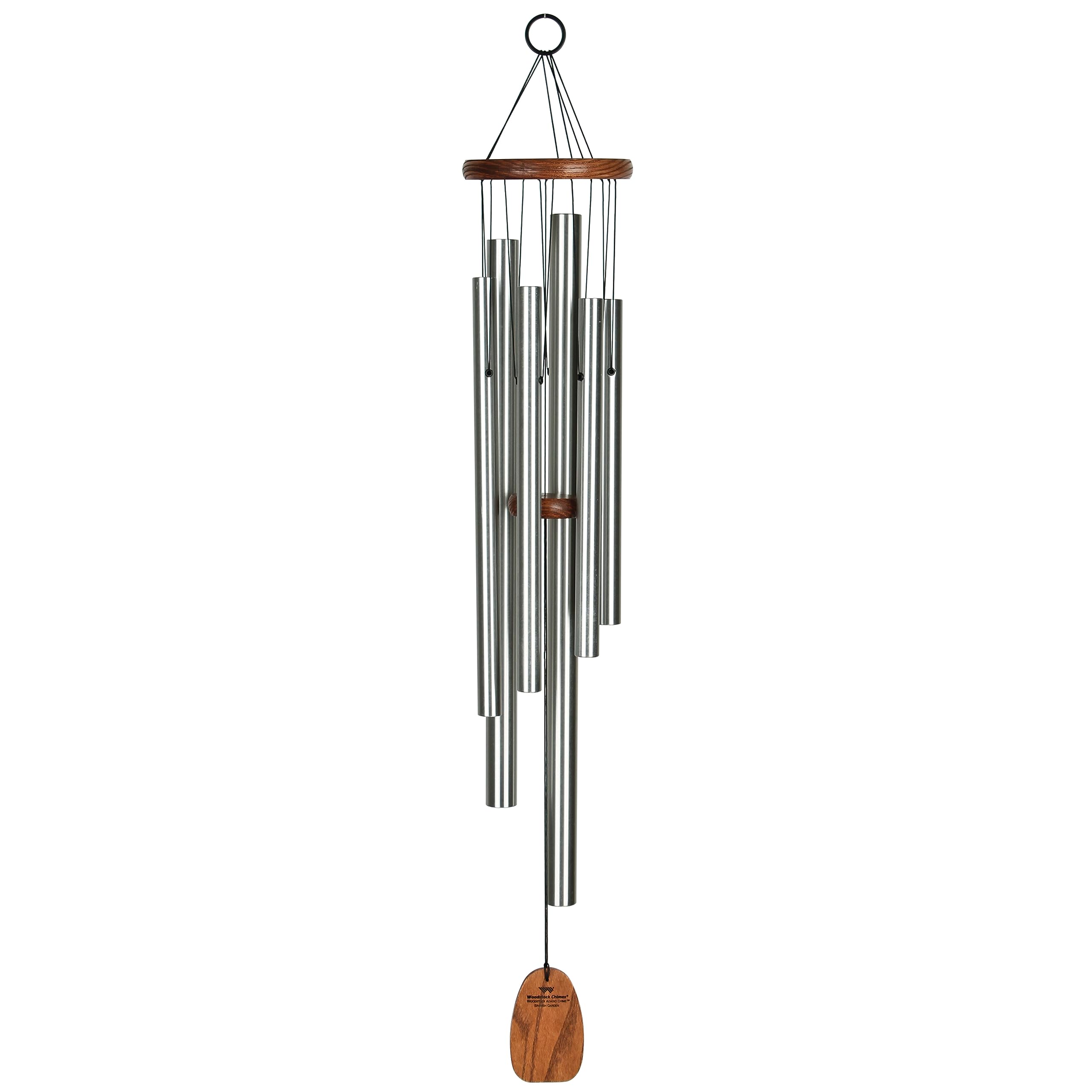 Woodstock Wind Chimes For Outside, Outdoor Decor For Your Patio And Front Porch, Garden Decor, (33') Silver Wind Chime, Woodsto