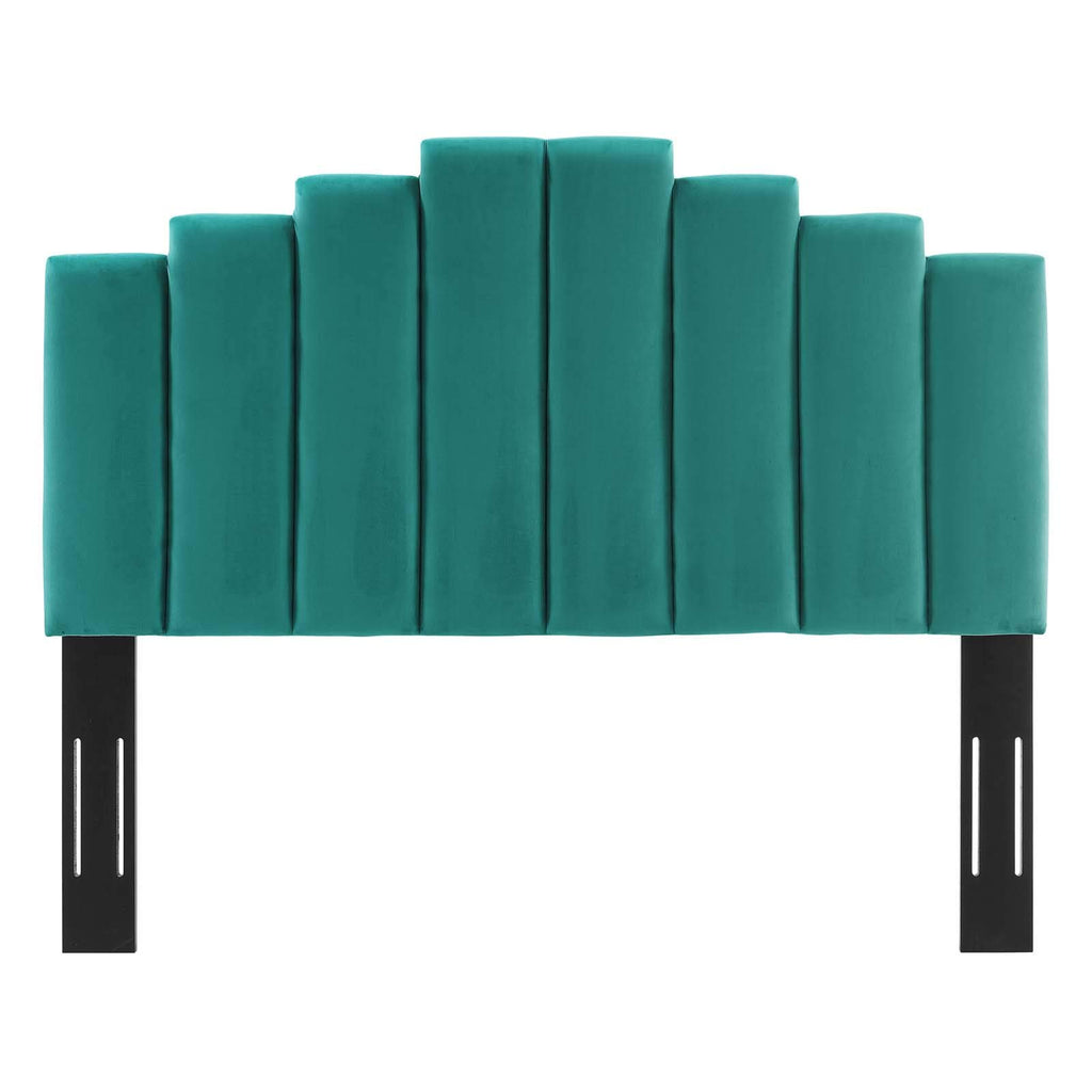 Modway Noelle Performance Velvet Twin Headboard In Teal