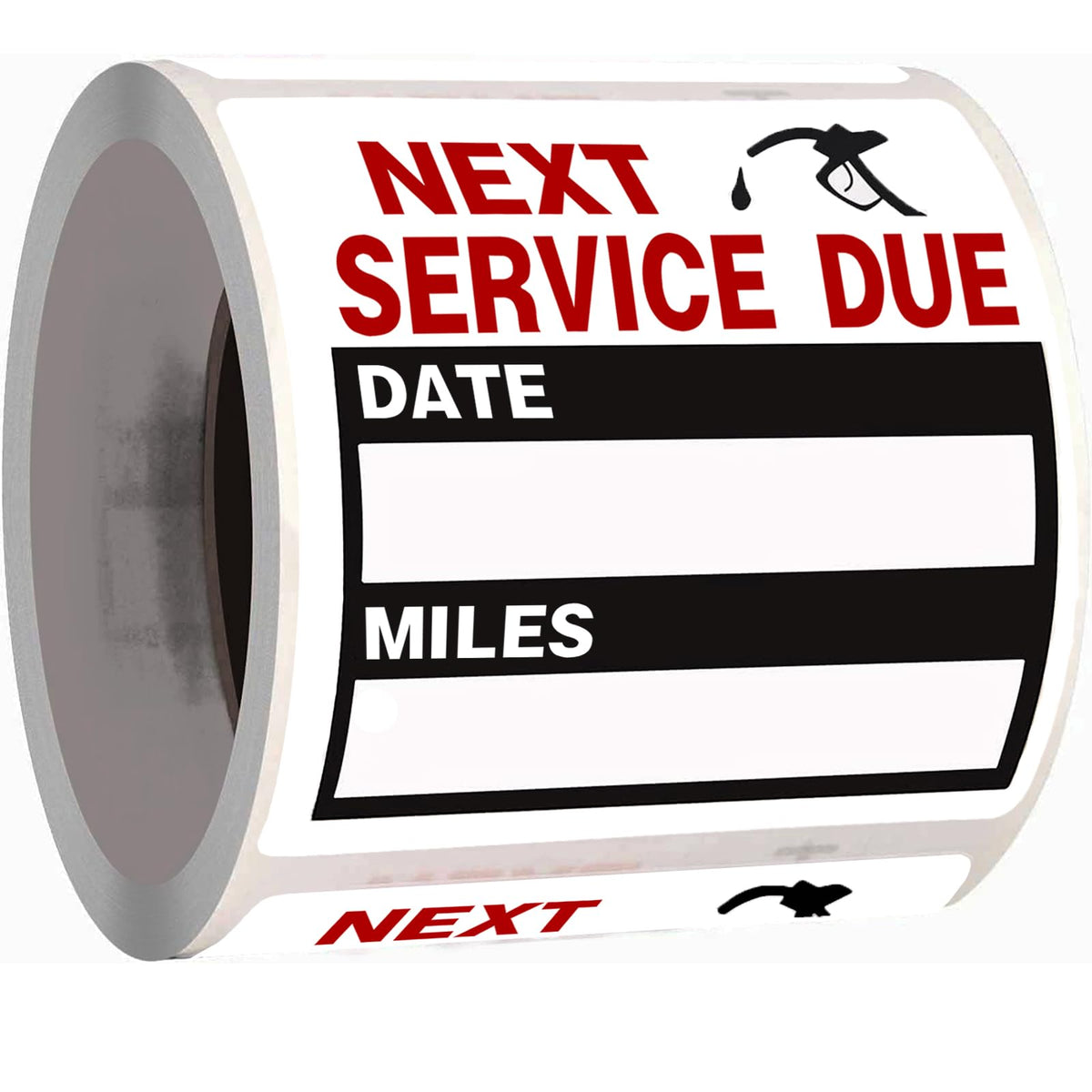 Oil Change Auto Maintenance Service Due Reminder Stickers Labels 100Pcs/Roll Stickers,Easy-Peel With No Residue, Easy To Write O