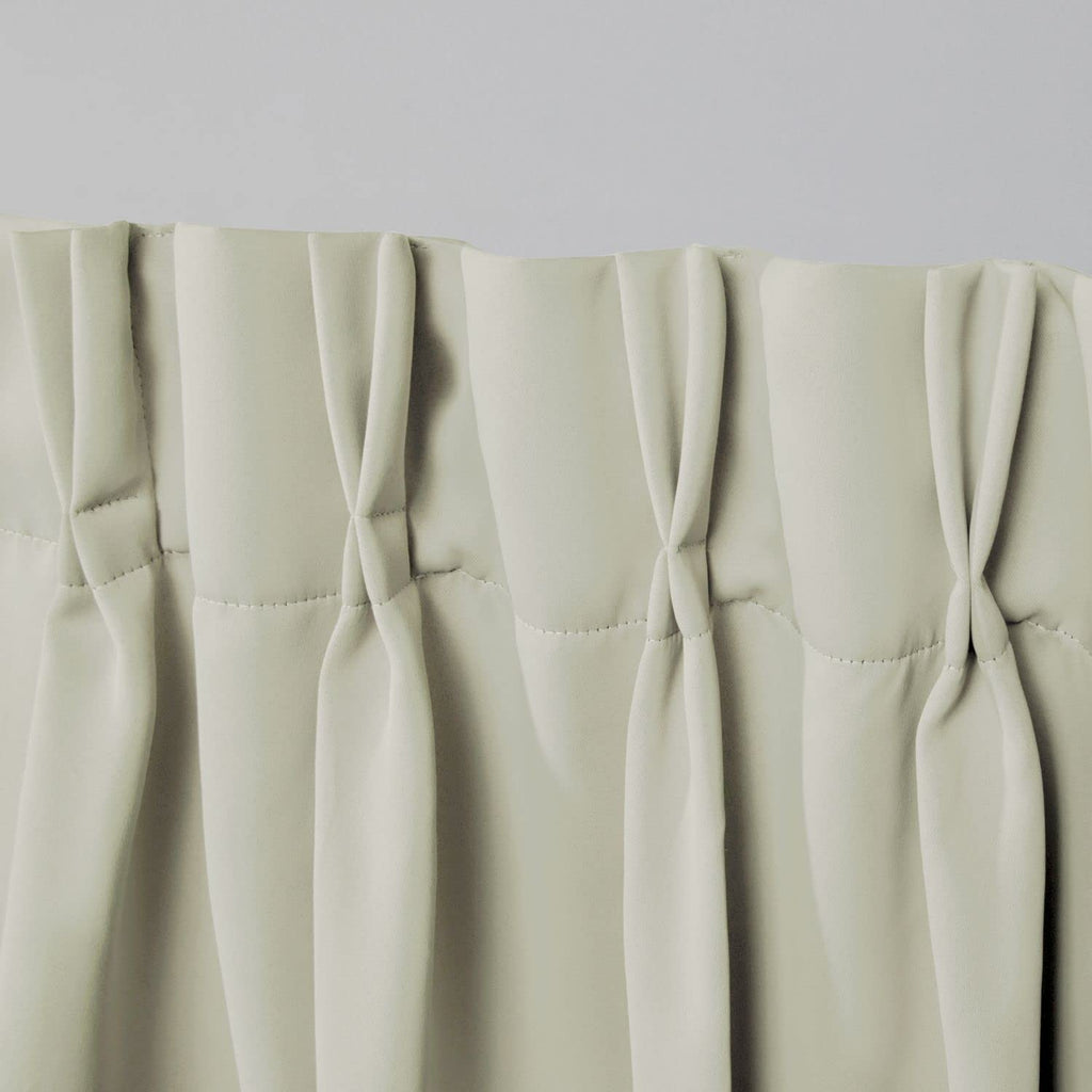 Exclusive Home Sateen Twill Woven Room Darkening Blackout Pinch Pleat/Hidden Tab Top Curtain Panel Pair, 84'' Length, Linen