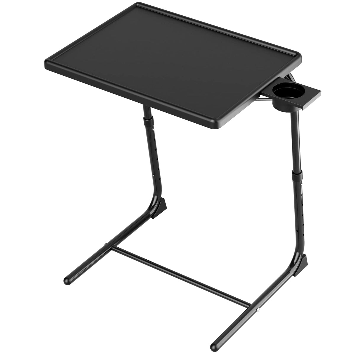 Max TV Tray Table, Allpop Adjustable Large TV Tray for Eating, Folding Dinner Laptop Table on Couch & Bed with 6 Heights & 3 Til