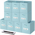 Anyoneer Storage Bins,11 Cube Storage Bin with Labels,10pcs,Sky Blue