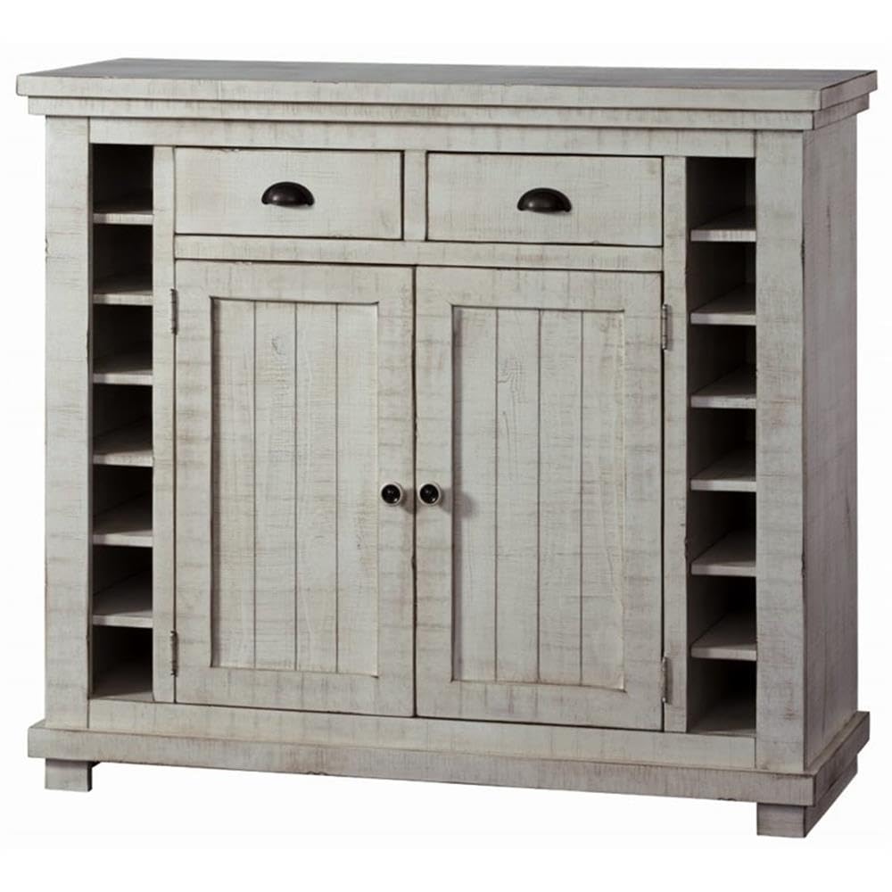 Progressive Furniture Willow Server, Distressed White