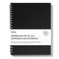 Vela Sciences Advanced W7-B Expanded Wirebound Lab Notebook, 9.25 X 11.75 In (23.5 X 30 Cm), 144 Pages, Double Wire Looped, 70Lb