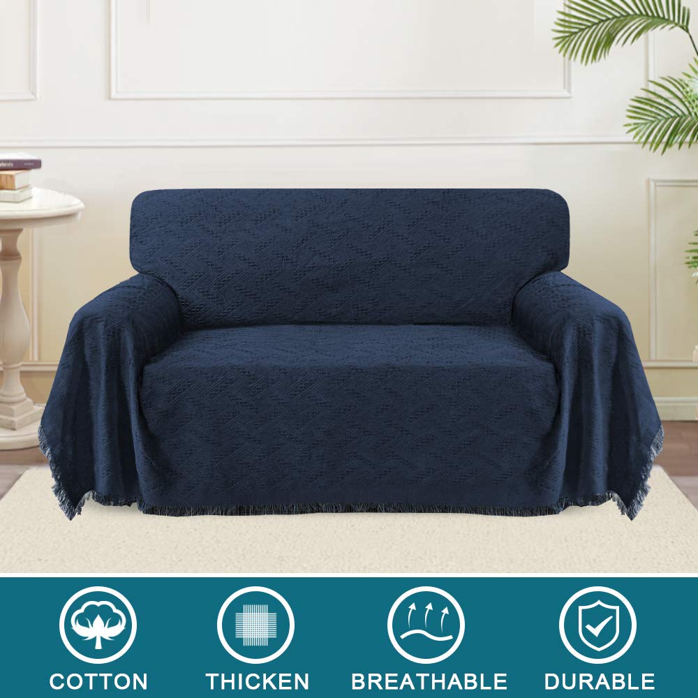 Turquoize Cotton Sofa Cover Couch Cover Navy Couch Protector Sofa Throw Cover For Couches Washable Sectional Sofa Couch Covers F