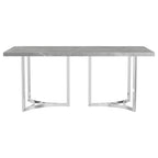 Coaster Home Furnishings Sterling 72-Inch Rectangular Dining Table Grey Faux Marble