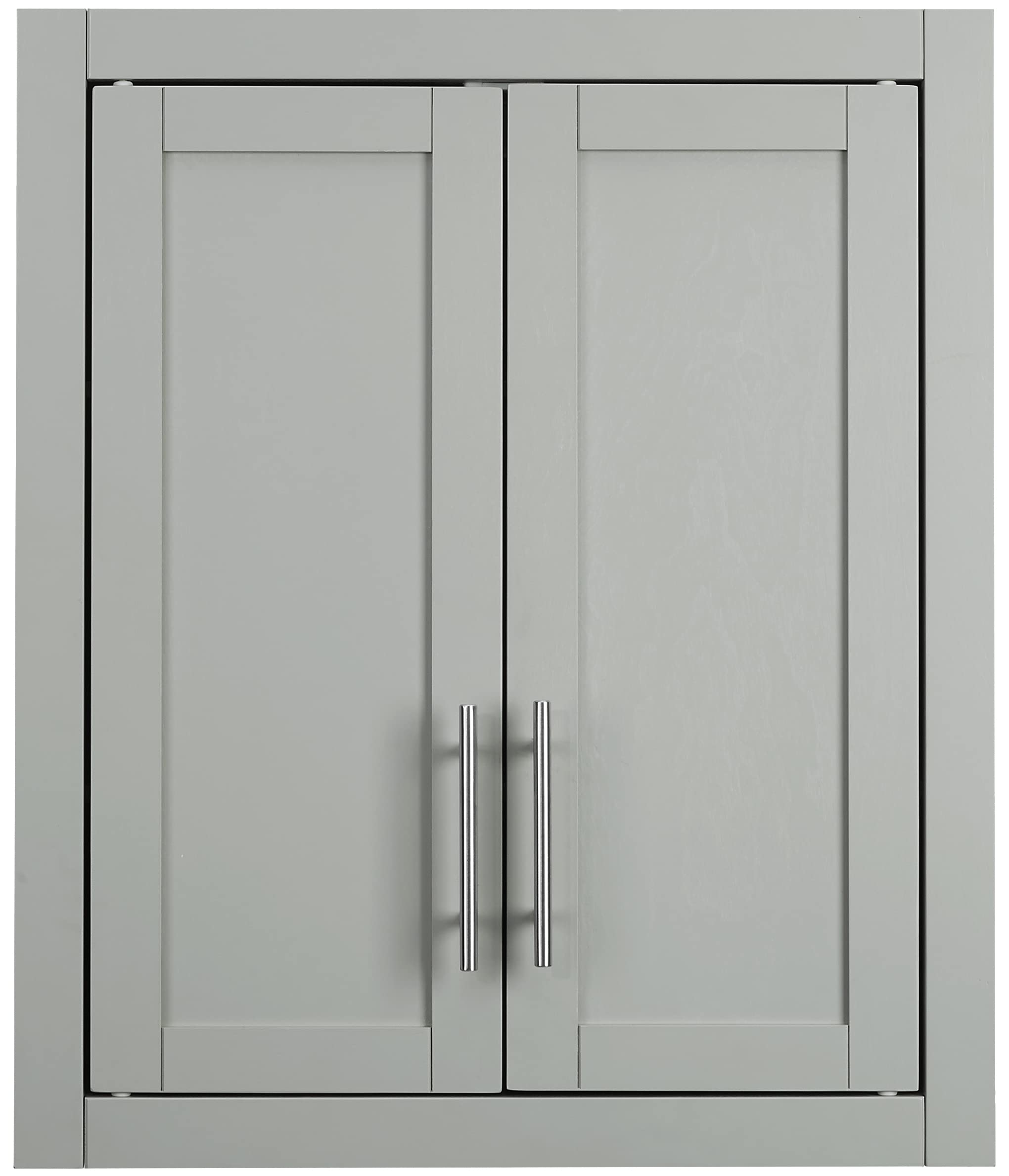 Crosley Furniture Savannah Wall Mounted Bathroom Storage Medicine Cabinet with Shelves, Gray